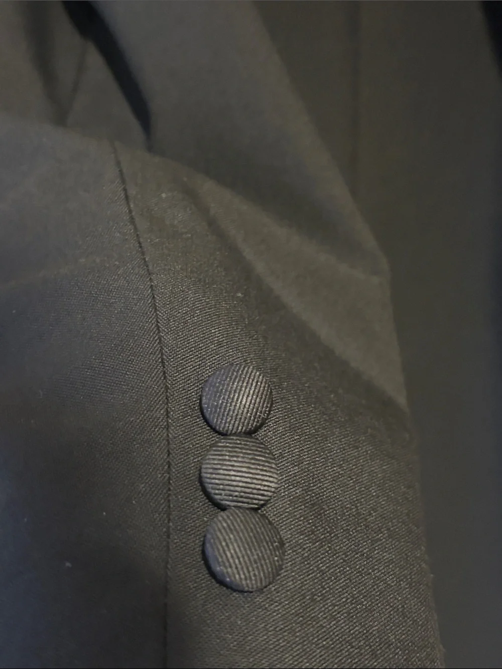 Chaps Ralph Lauren Black Tuxedo Jacket with Satin Trim
